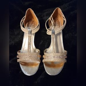 New York Transit Rose Gold bling shoes Sz 8